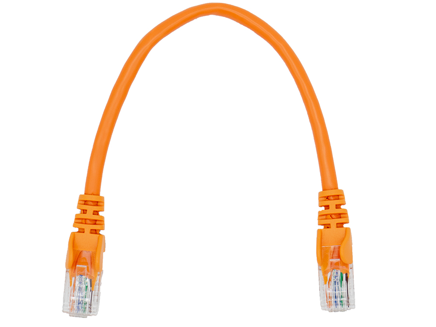 Linkbasic 22cm UTP Cat5e Flylead Orange
