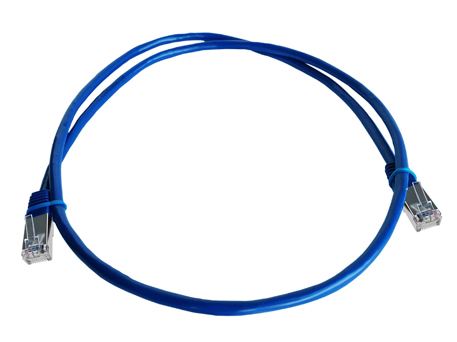 Linkbasic 1 Metre FTP Cat5e Flylead Blue
