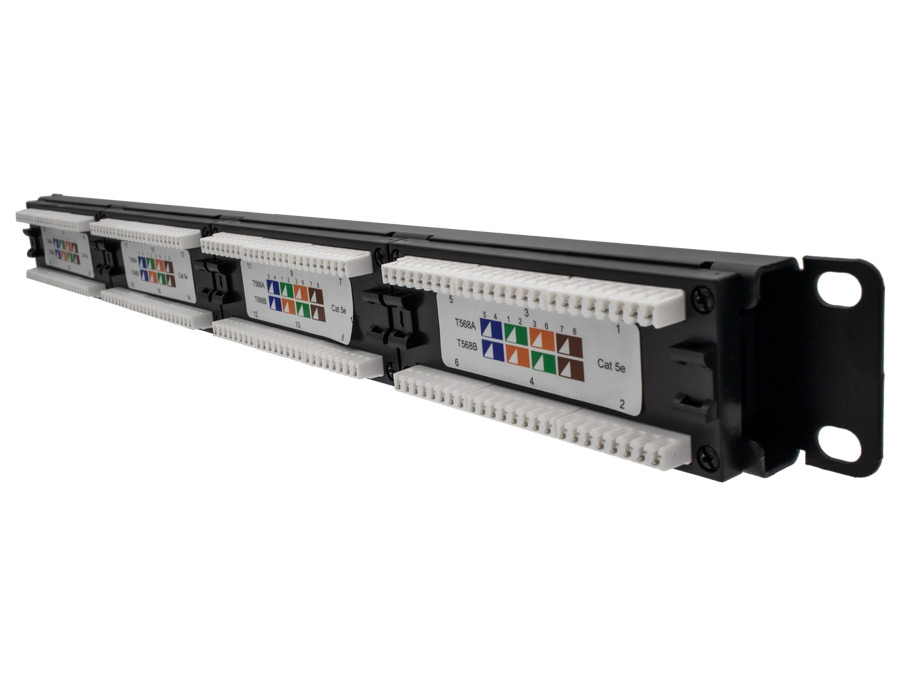 Linkbasic 24 Port Cat5e Rack Mount Patch Panel
