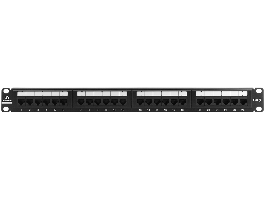 Linkbasic 24 Port Cat6 Rack Mount Patch Panel