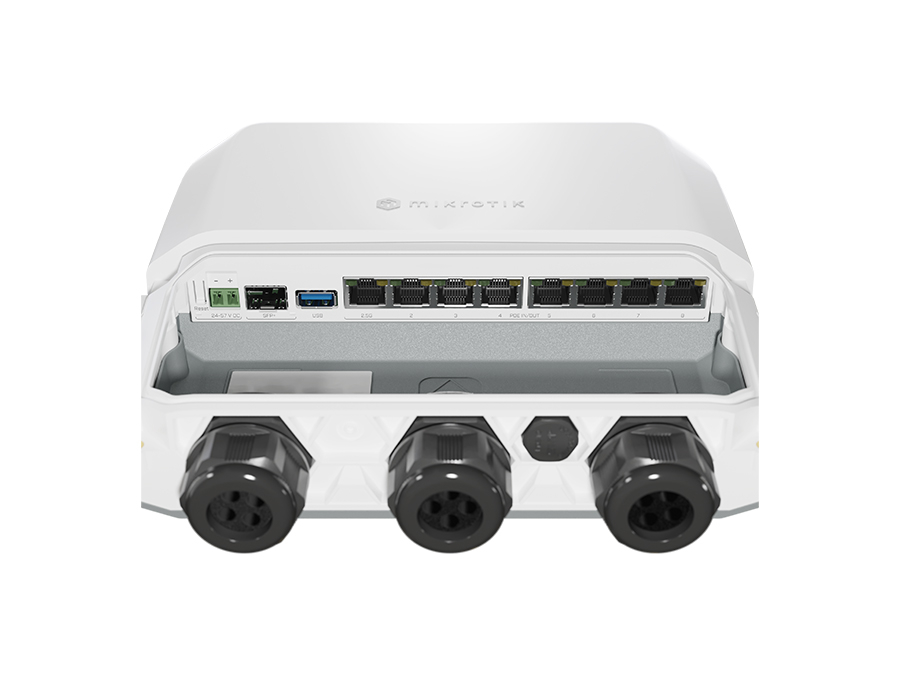 MikroTik 7 Port Gigabit 1x 2.5Gbps 1SFP+ 4 Core Outdoor PoE Router