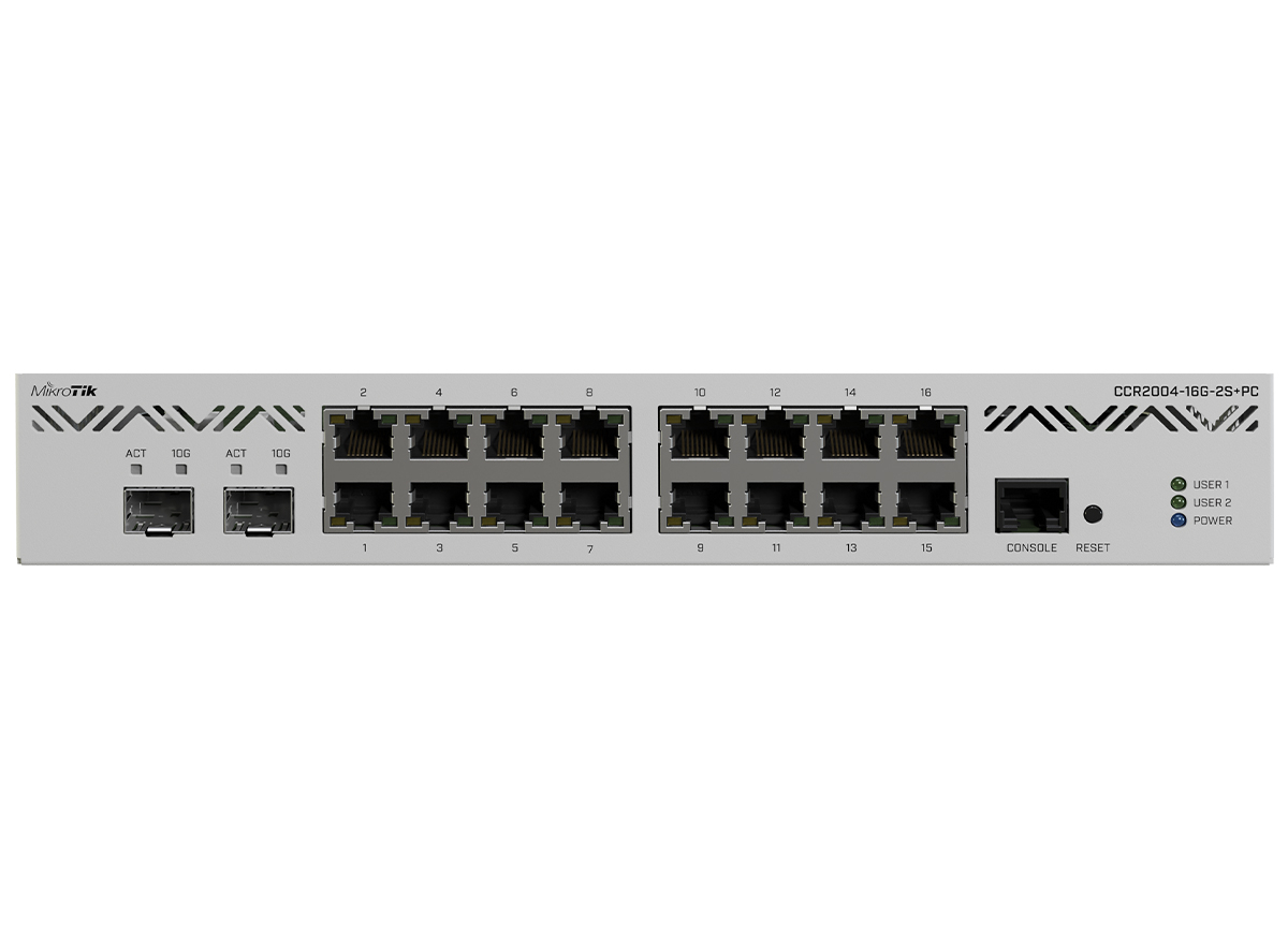 MikroTik Cloud Core 16 Port Gigabit 2SFP+ Passive Cooling Router