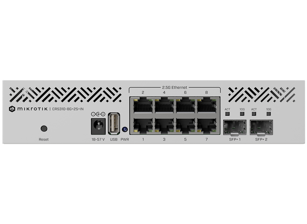 MikroTik Cloud Router Switch 8 Port 2.5Gbps Ethernet 2SFP+