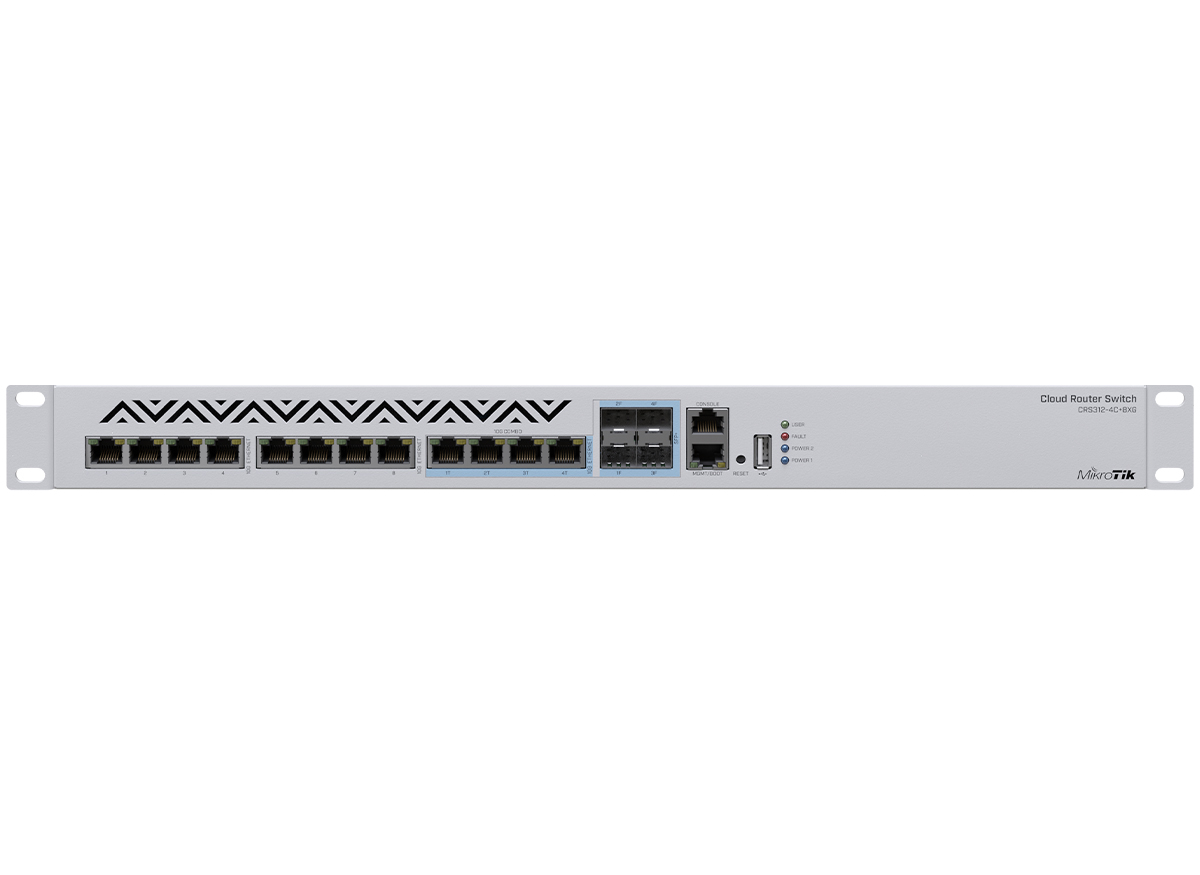 MikroTik Cloud Router Switch 8 Port 10Gbps 4SFP+/10Gbps Ports