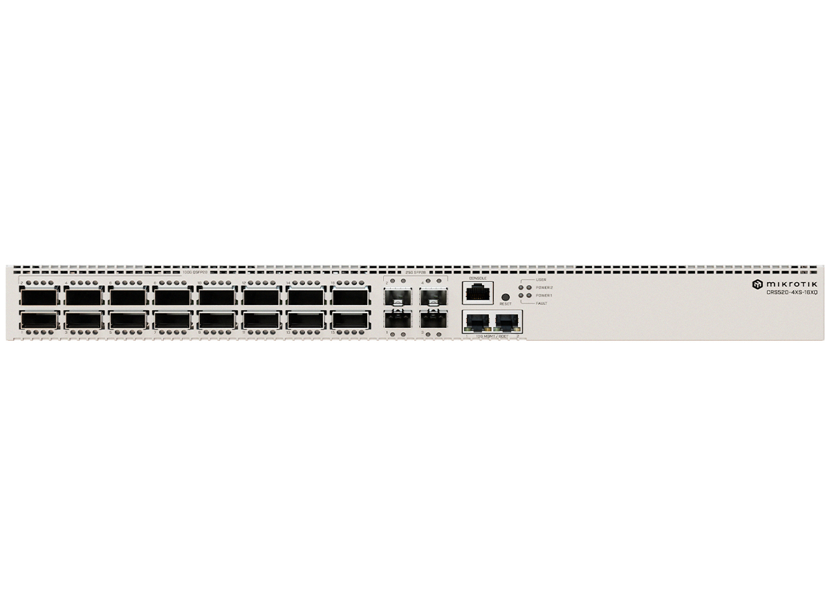 MikroTik Cloud Router Switch 16 Port QSFP28 4xSFP28 2x10Gbps