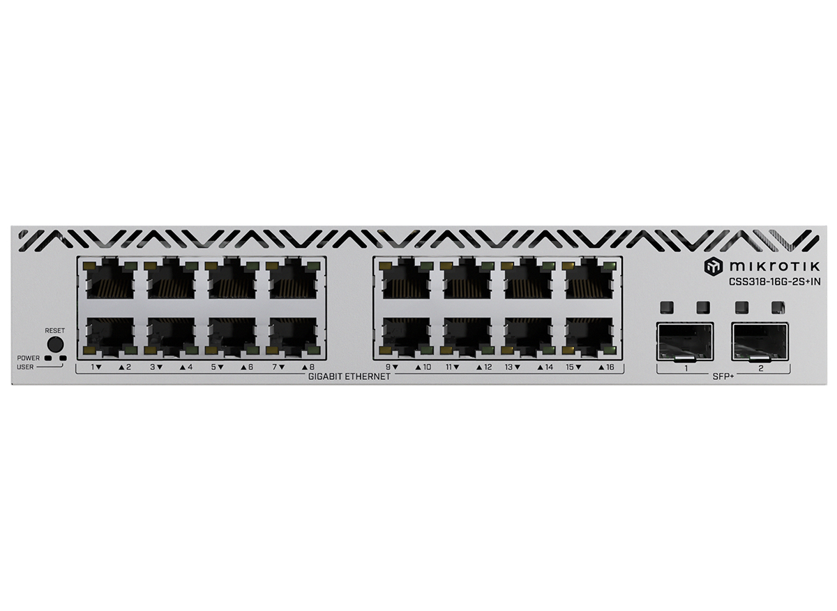 MikroTik SWoS Cloud Smart Switch 16 Port Gigabit 2 SFP+