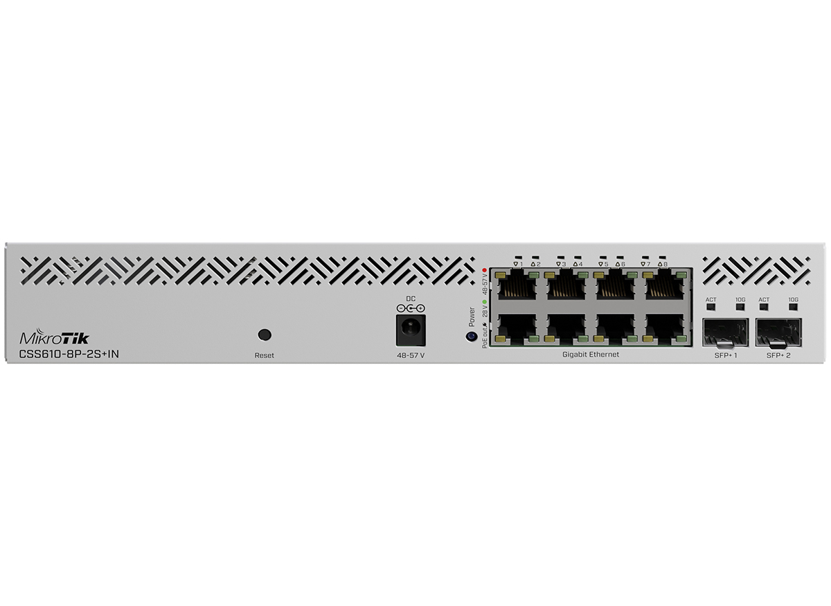 MikroTik SwOS Lite Cloud Smart Switch 8 Port PoE 2 SFP+
