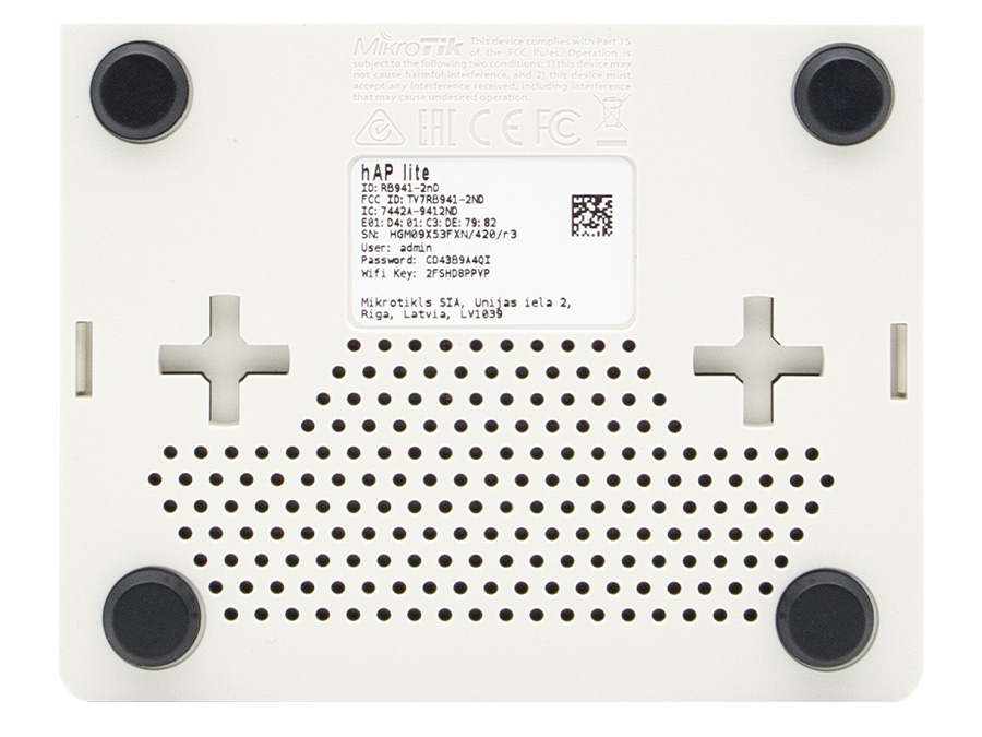 MikroTik hAP Lite 4 Port Ethernet 300Mbps WiFi 4 Router