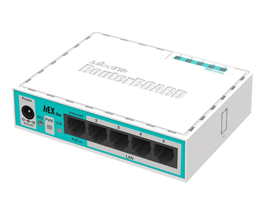 MikroTik hEX Lite 5 Port Ethernet Desktop Router
