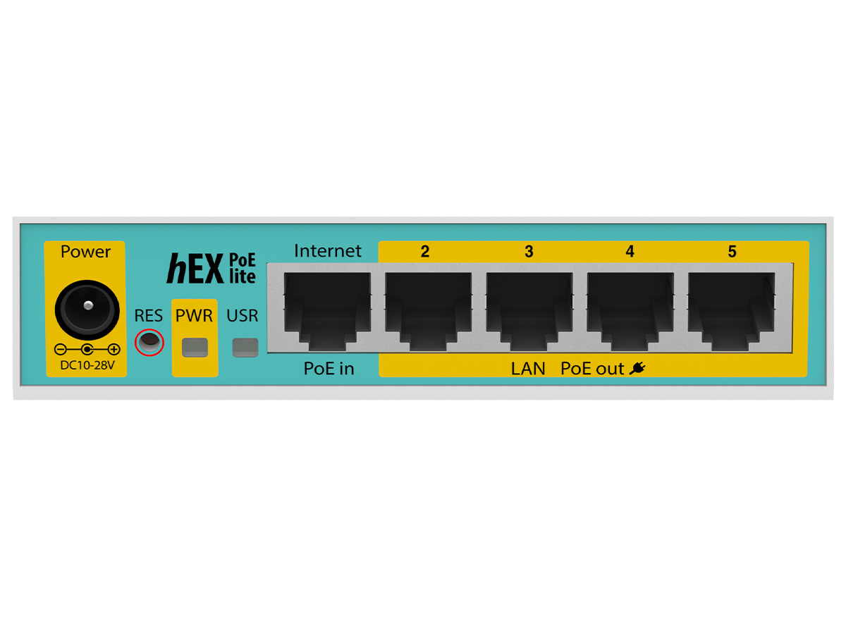 MikroTik hEX PoE Lite 5 Port Ethernet 4 PoE Router