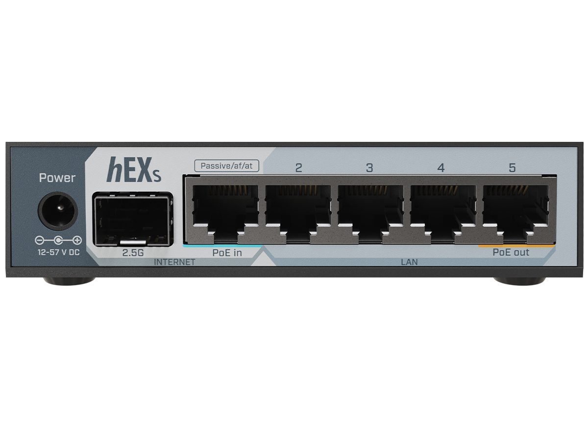 MikroTik hEX S 5 Port Gigabit 1x 2.5G SFP Desktop Router