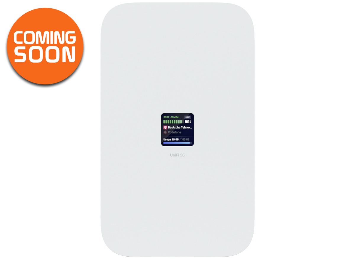 Ubiquiti UniFi 5G Max Modem with PoE input and 2.5Gbps Ethernet