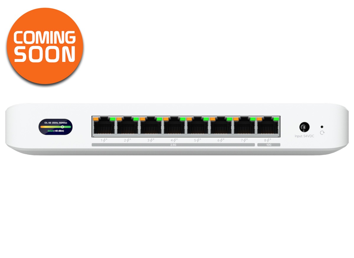 Ubiquiti UniFi Device Bridge WiFi 7 Switch 35W 7x 2.5G PoE 1x 10G PoE